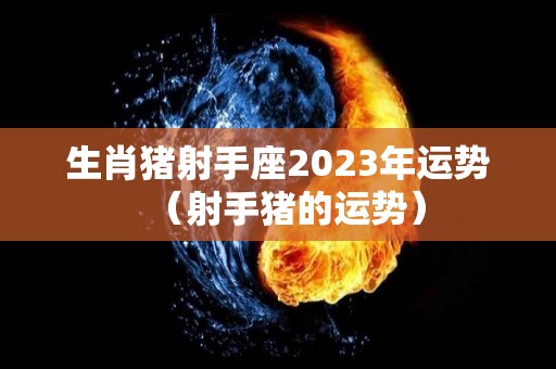 生肖猪射手座2023年运势（射手猪的运势）