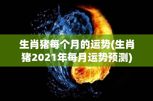 生肖猪每个月的运势(生肖猪2021年每月运势预测)