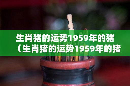 生肖猪的运势1959年的猪（生肖猪的运势1959年的猪怎么样）