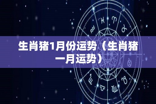 生肖猪1月份运势（生肖猪一月运势）