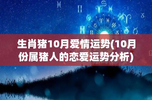 生肖猪10月爱情运势(10月份属猪人的恋爱运势分析)