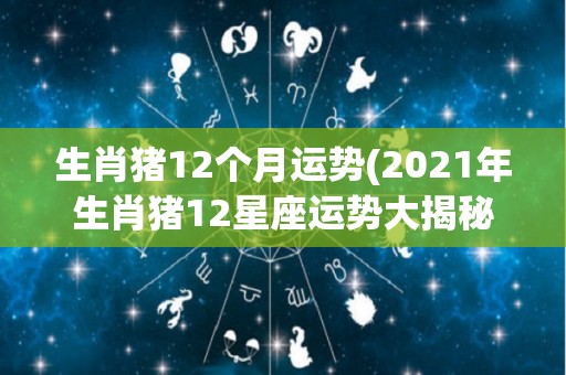 生肖猪12个月运势(2021年生肖猪12星座运势大揭秘)