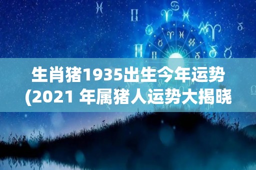 生肖猪1935出生今年运势(2021 年属猪人运势大揭晓！)