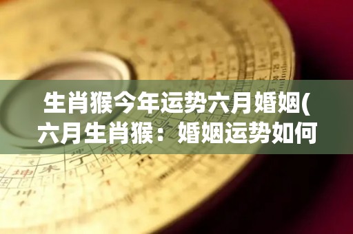 生肖猴今年运势六月婚姻(六月生肖猴：婚姻运势如何？)