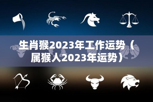 生肖猴2023年工作运势（属猴人2023年运势）