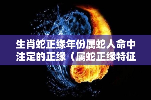 生肖蛇正缘年份属蛇人命中注定的正缘（属蛇正缘特征）