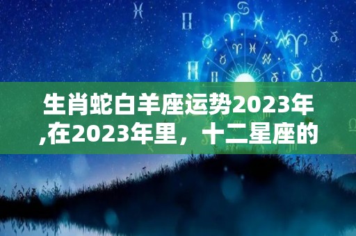 生肖蛇白羊座运势2023年,在2023年里，十二星座的运势如何