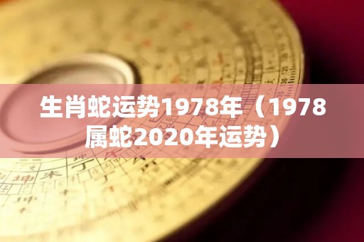 生肖蛇运势1978年（1978属蛇2020年运势）