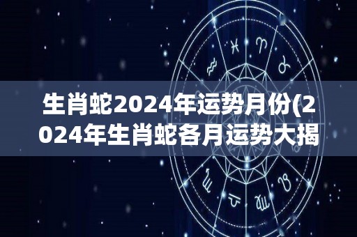 生肖蛇2024年运势月份(2024年生肖蛇各月运势大揭秘)