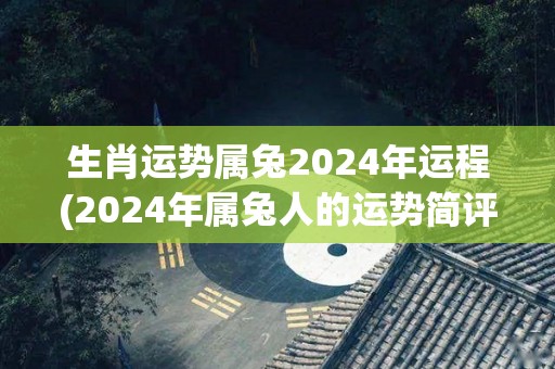 生肖运势属兔2024年运程(2024年属兔人的运势简评)