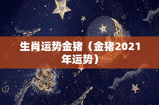 生肖运势金猪（金猪2021年运势）