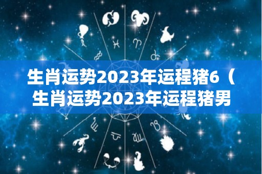 生肖运势2023年运程猪6（生肖运势2023年运程猪男）