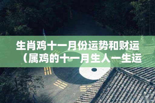 生肖鸡十一月份运势和财运（属鸡的十一月生人一生运势如何）