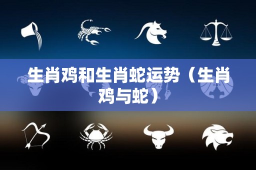 生肖鸡和生肖蛇运势（生肖鸡与蛇）