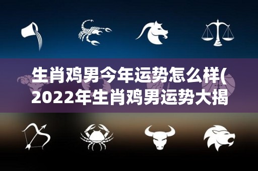 生肖鸡男今年运势怎么样(2022年生肖鸡男运势大揭秘！)