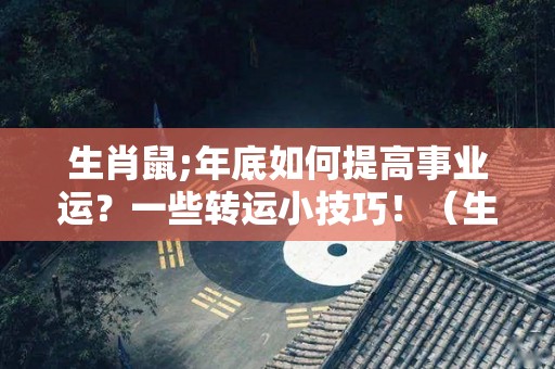 生肖鼠;年底如何提高事业运？一些转运小技巧！（生肖鼠怎样才能旺财）