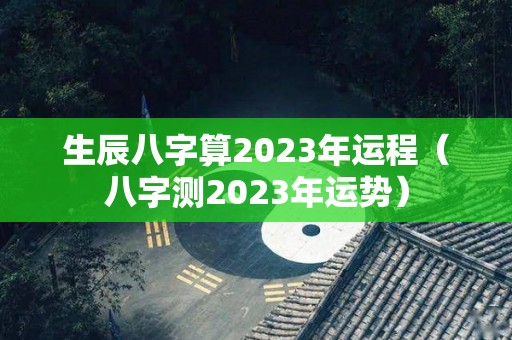 生辰八字算2023年运程（八字测2023年运势）