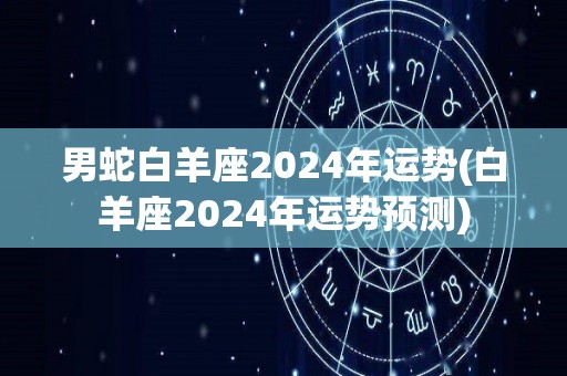 男蛇白羊座2024年运势(白羊座2024年运势预测)