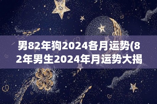 男82年狗2024各月运势(82年男生2024年月运势大揭密)