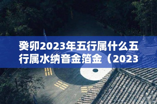 癸卯2023年五行属什么五行属水纳音金箔金（2023年癸卯年五行属什么）