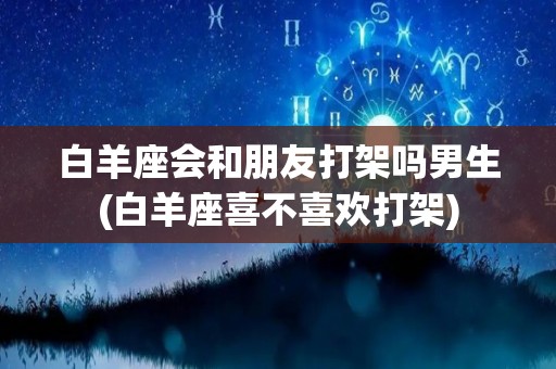 白羊座会和朋友打架吗男生(白羊座喜不喜欢打架)
