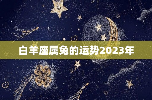 白羊座属兔的运势2023年