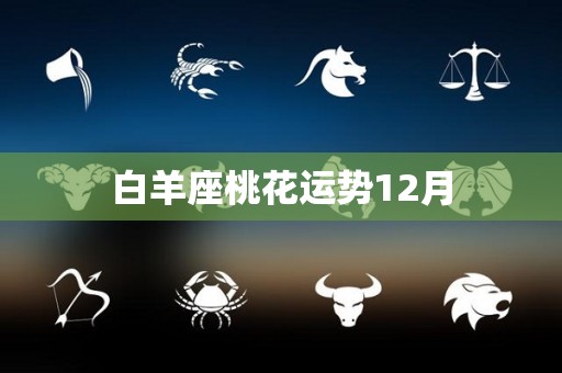 白羊座桃花运势12月