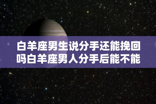 白羊座男生说分手还能挽回吗白羊座男人分手后能不能追回来（白羊座男说分手是真的吗）