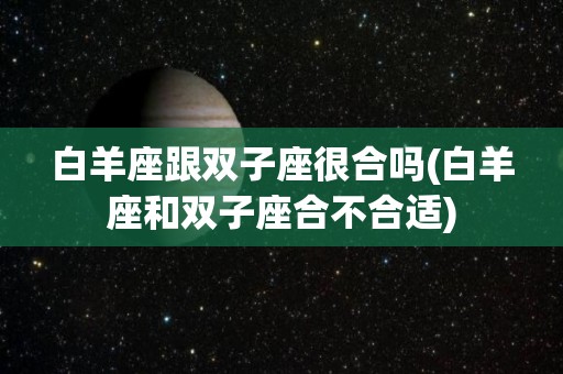 白羊座跟双子座很合吗(白羊座和双子座合不合适)