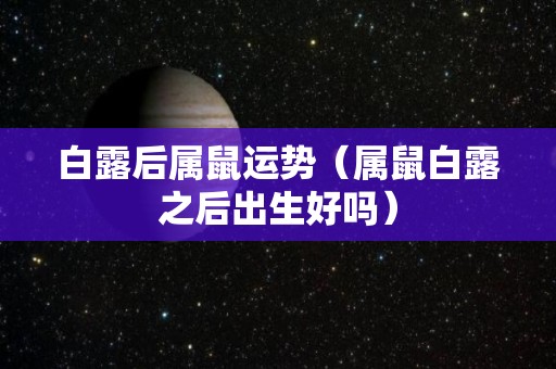 白露后属鼠运势（属鼠白露之后出生好吗）
