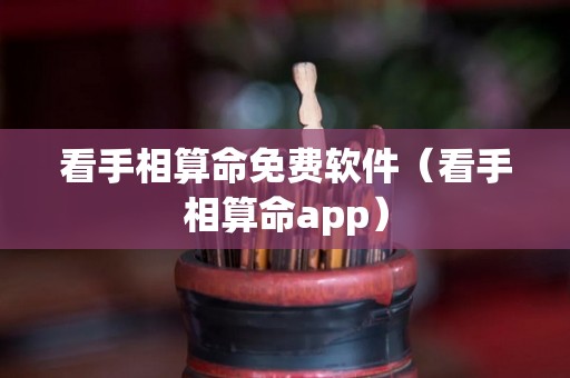 看手相算命免费软件（看手相算命app）
