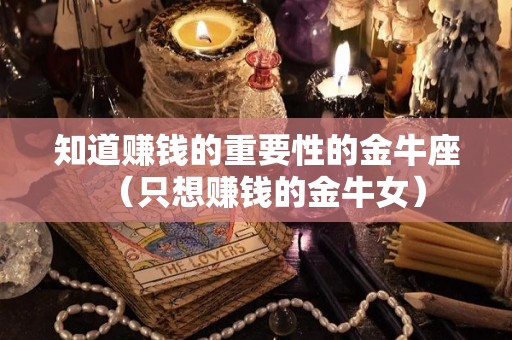 知道赚钱的重要性的金牛座（只想赚钱的金牛女）