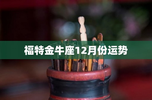 福特金牛座12月份运势