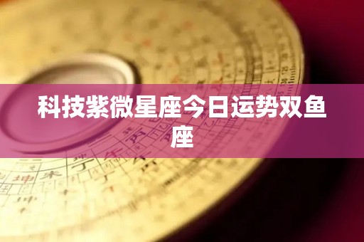 科技紫微星座今日运势双鱼座