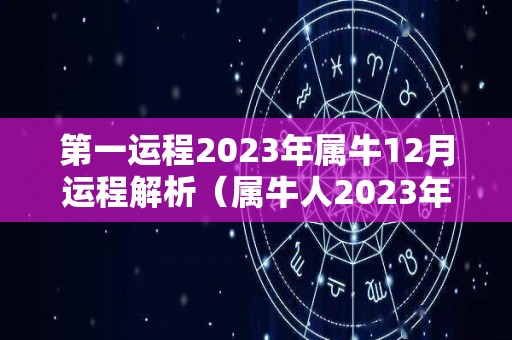 第一运程2023年属牛12月运程解析（属牛人2023年每月运势运程每月）
