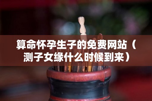 算命怀孕生子的免费网站（测子女缘什么时候到来）
