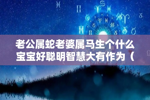 老公属蛇老婆属马生个什么宝宝好聪明智慧大有作为（丈夫属蛇妻子属马孩子属什么好）