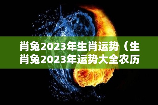肖兔2023年生肖运势（生肖兔2023年运势大全农历网）