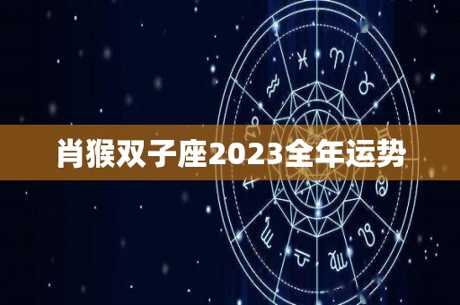 肖猴双子座2023全年运势