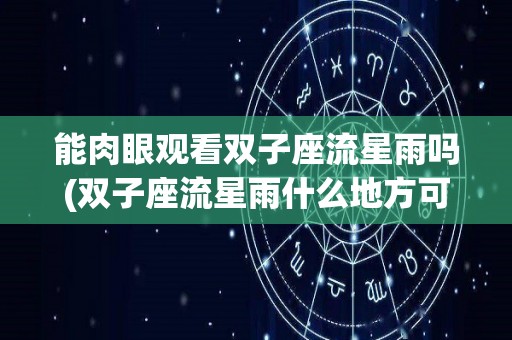 能肉眼观看双子座流星雨吗(双子座流星雨什么地方可以看到)