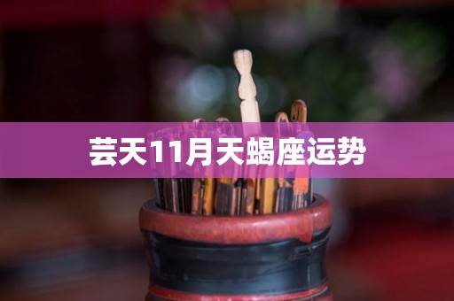 芸天11月天蝎座运势