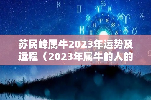 苏民峰属牛2023年运势及运程（2023年属牛的人的全年运势）