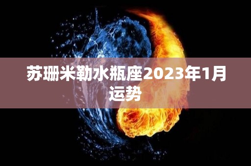 苏珊米勒水瓶座2023年1月运势