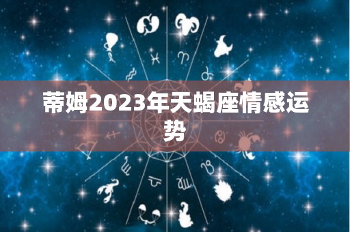 蒂姆2023年天蝎座情感运势