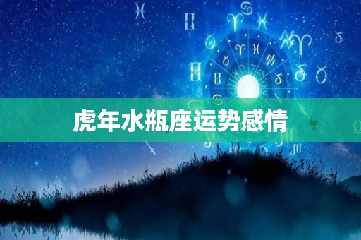 虎年水瓶座运势感情