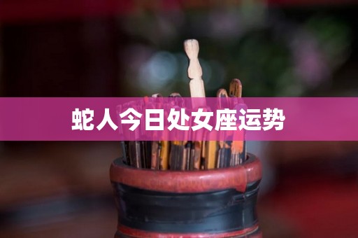 蛇人今日处女座运势