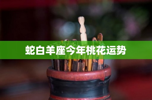 蛇白羊座今年桃花运势