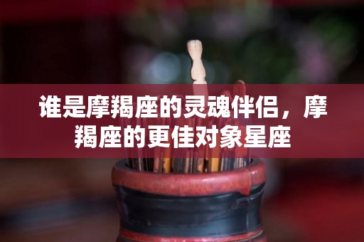 谁是摩羯座的灵魂伴侣，摩羯座的更佳对象星座