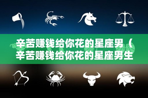 辛苦赚钱给你花的星座男（辛苦赚钱给你花的星座男生）