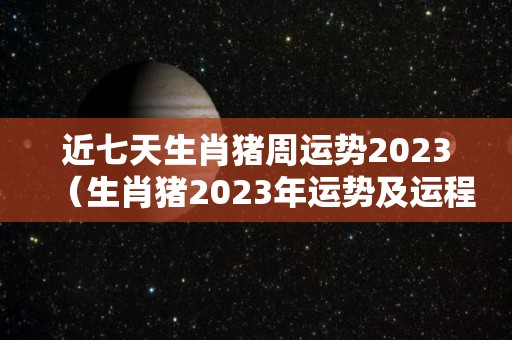 近七天生肖猪周运势2023（生肖猪2023年运势及运程）